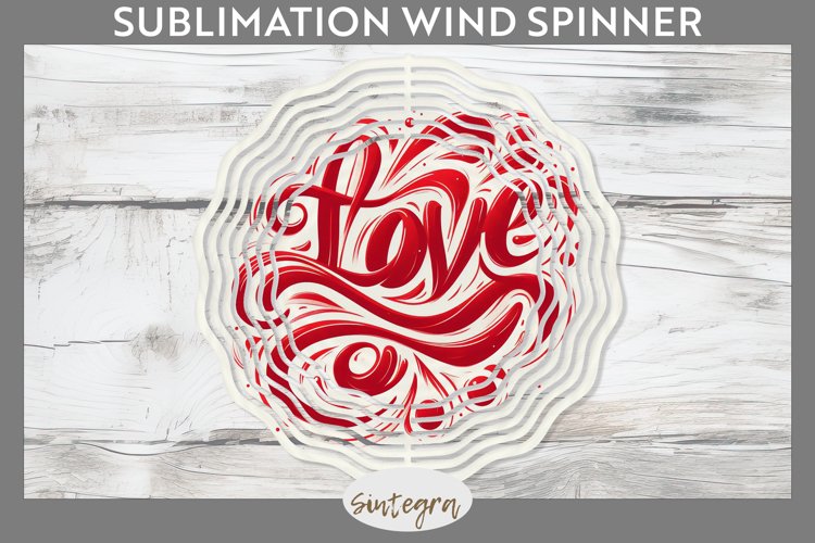 Love v9 Wind Spinner Sublimation example image 1
