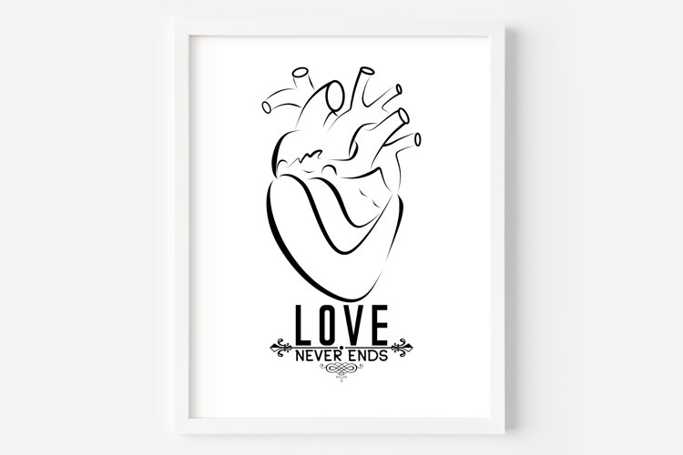 Love never ends / Minimalist wall art