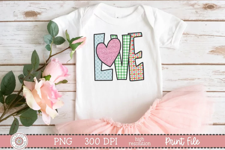 Hand Lettered Love | Valentines Day Sublimation Design