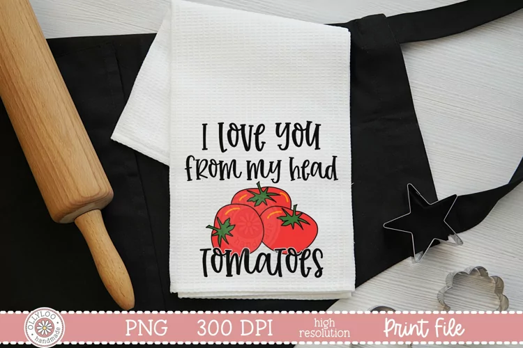 I Love You From My Head Tomatoes | Funny Food Pun Design