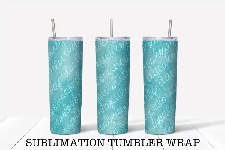 Love You Script 20 OZ Skinny Tumbler Design Sublimation
