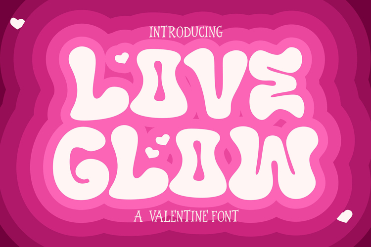 Love Glow | Cute Retro Valentine Display Typeface