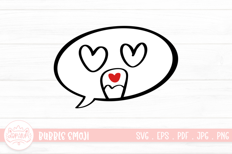 Loved Bubble Emoji Character Illustration