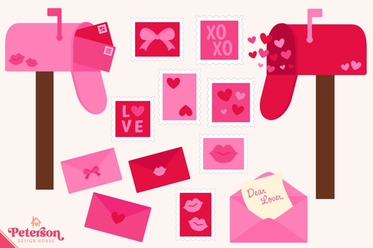 Love Letters Clipart Set