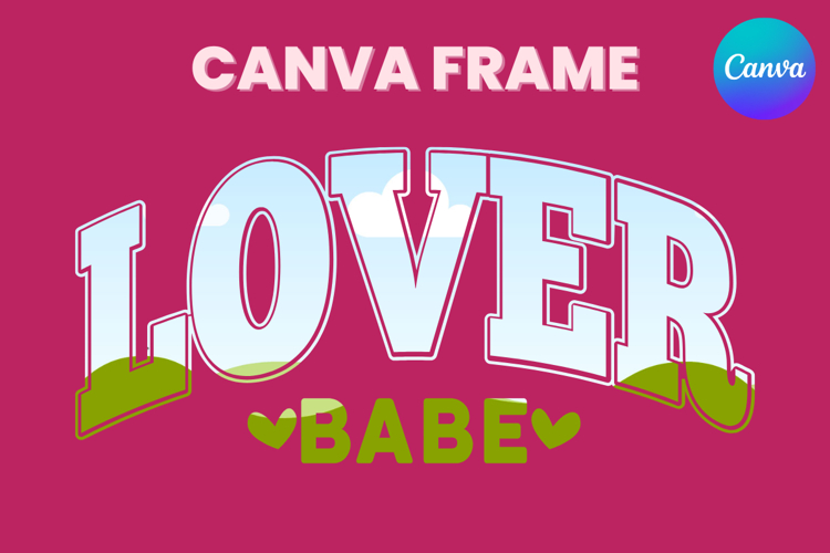 Lover Babe Canva Frame Varsity Valentines Day Photo Frame