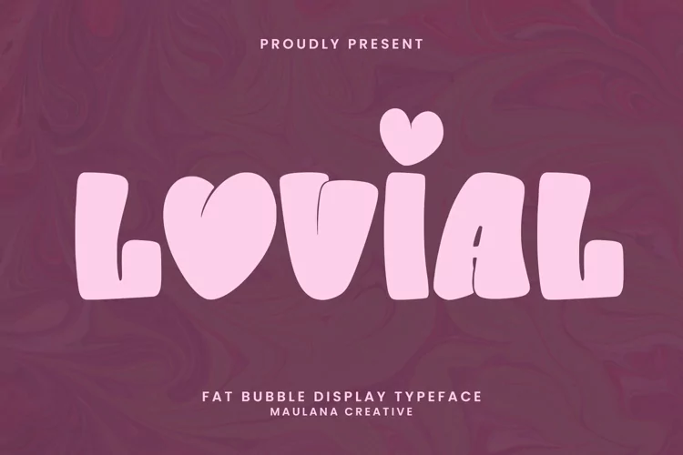 Lovial Fat Bubble Display Typeface