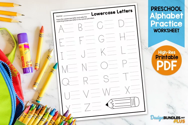 Preschool Lowercase Letter Practice Worksheet