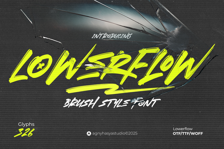Lowerflow - Brush Font
