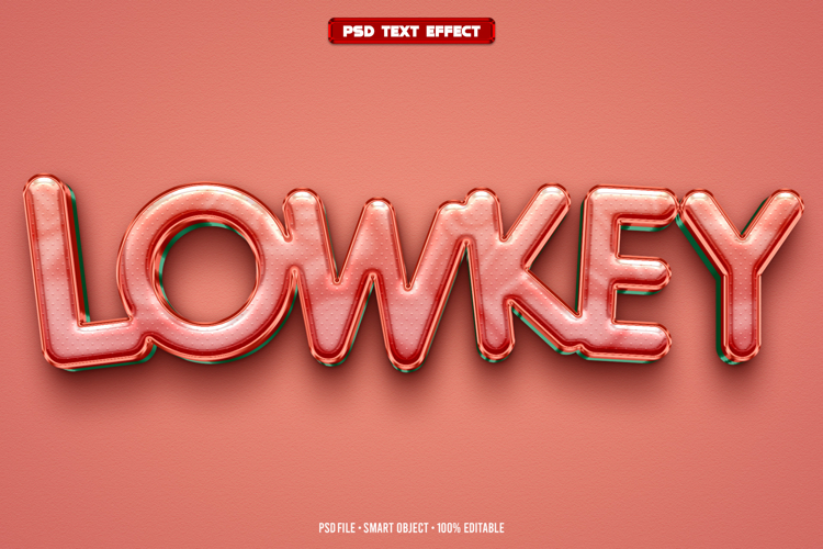 Lowkey 3D editable text effect