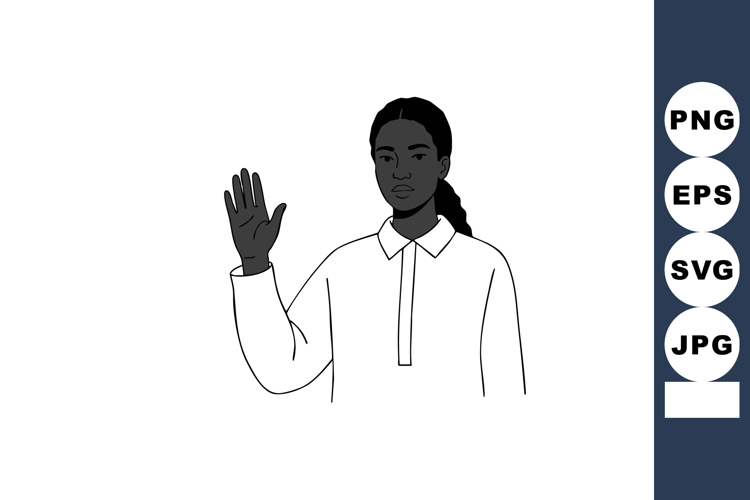 Hand Raising Clipart Image 10