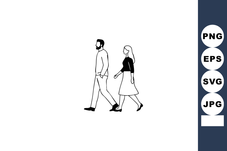 Woman Walking Silhouette Image 18