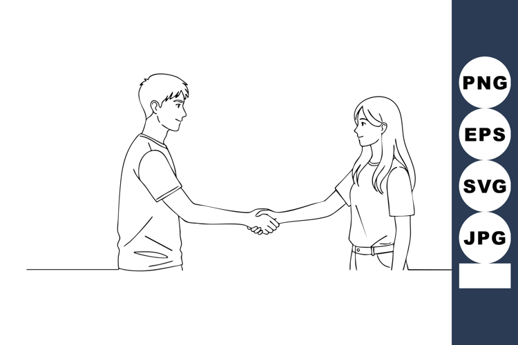 Hands Shaking Clipart Image 2