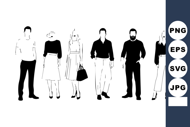 Group Of People Silhouette Image 15