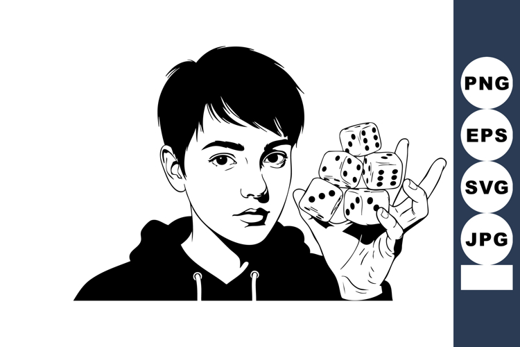 Hand Black And White Clipart Image 22