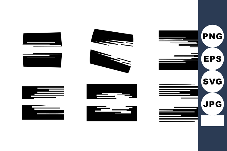 Abstract black glitch effect bars digital distortion vector