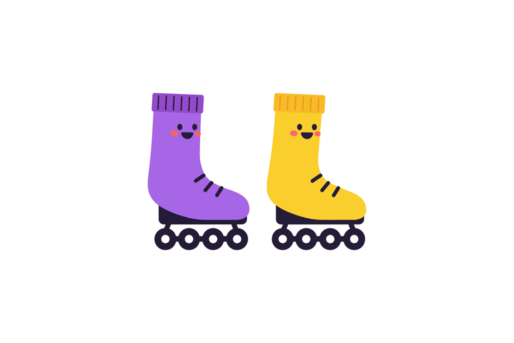 Roller Skates Clipart Image 7