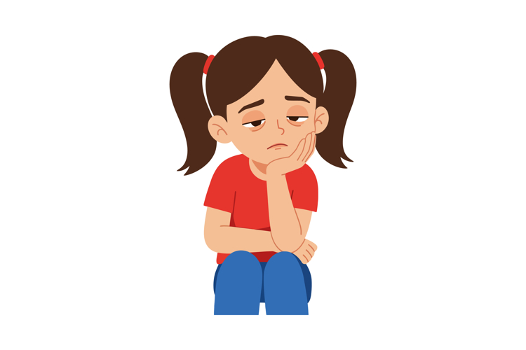 Sad Girl Clipart Image 12