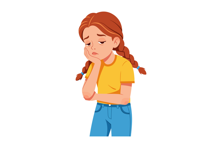 Sad Girl Clipart Image 13