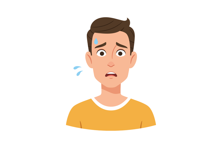 Sweating Clipart Image 24