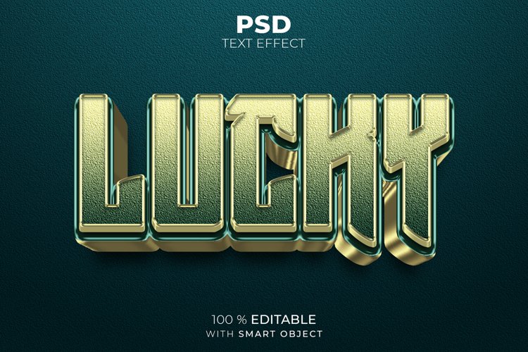 Lucky 3D editable text effect example image 1