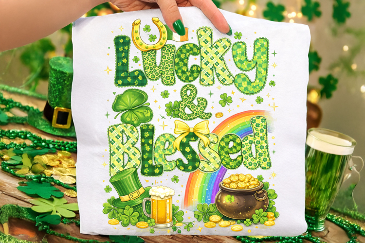 Lucky And Blessed PNG, St Patricks Day PNG, Irish PNG, Luck