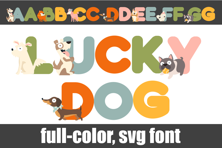 Lucky Dog Color Font