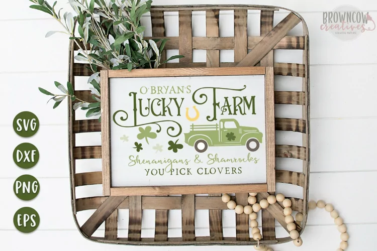 St. Patrick's Day Lucky Farm Farmhouse SVG
