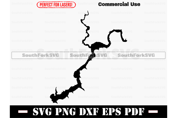 Lucky Peak Lake Idaho Map SVG PNG DXF EPS PDF