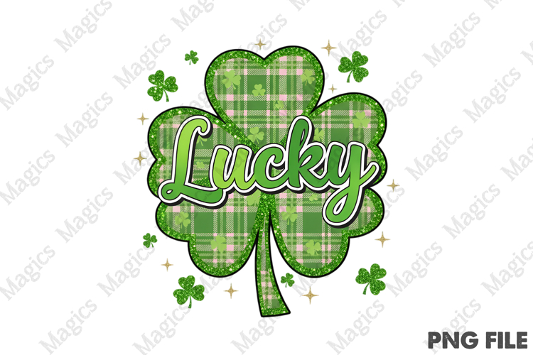 Lucky Shamrock Png, Blessed Vibes Png