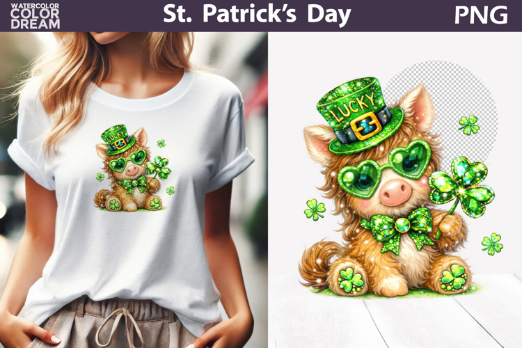 St. Patricks Day Clipart | Horse Clover Sublimation