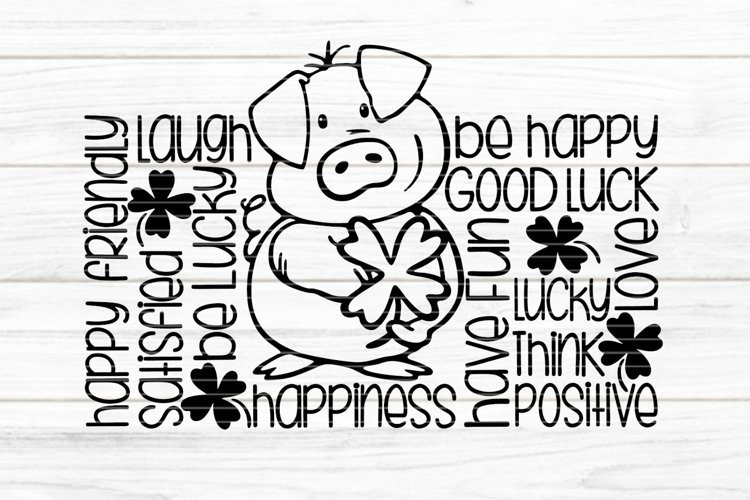 lucky pig Cutting file SVG DXF FCM