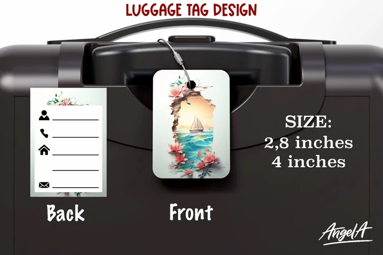 Sublimation luggage tag cruise / bag tag / ship, sea