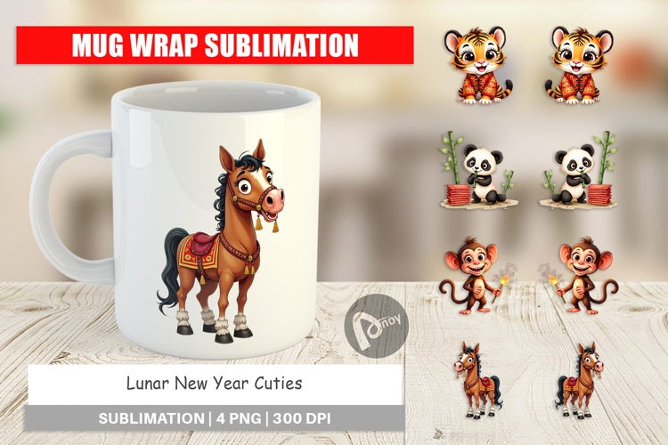 Lunar New Year Cuties 2026 Mug Wrap