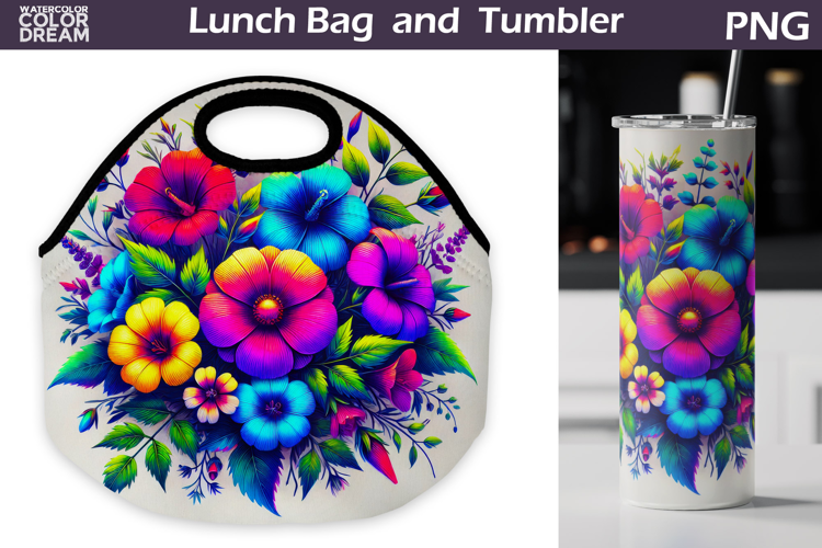 Flowers Lunch Bag | Wildflowers Tumbler Wrap