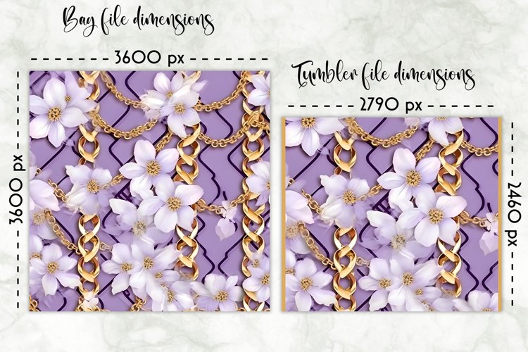 Elegant Floral Lunch Bag Sublimation Silk Texture Effect