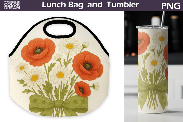 Wildflowers r Lunch Bag | Floral Tumbler Wrap