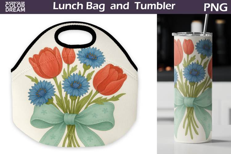 Wildflowers r Lunch Bag | Floral Tumbler Wrap