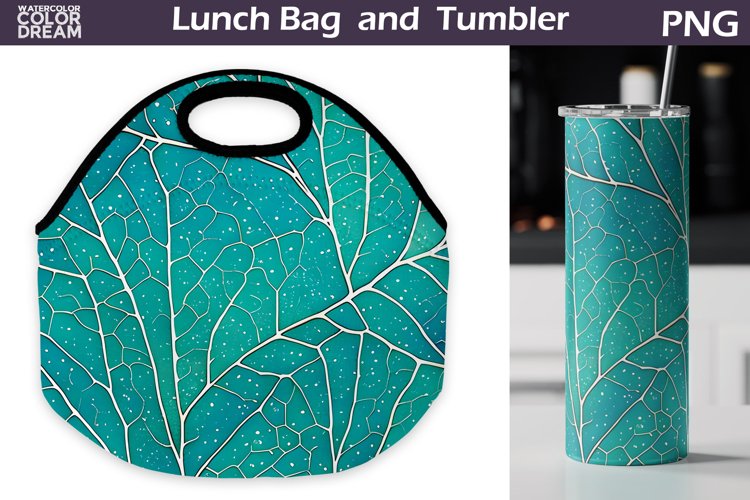 Blue Lunch Bag Sublimation | Scales Skinny Tumbler