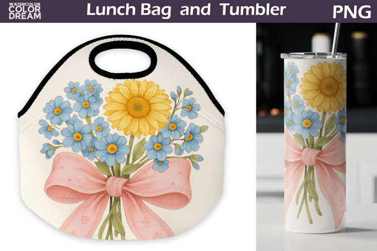 Wildflowers r Lunch Bag | Floral Tumbler Wrap