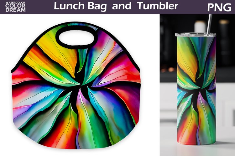 Rainbow Lunch Bag Sublimation | Scales Skinny Tumbler
