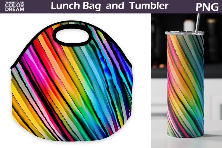 Rainbow Lunch Bag Sublimation | Scales Skinny Tumbler