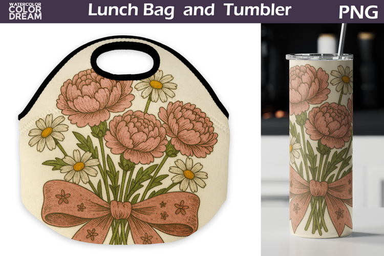 Wildflowers r Lunch Bag | Floral Tumbler Wrap