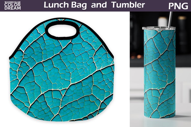 Blue Lunch Bag Sublimation | Scales Skinny Tumbler