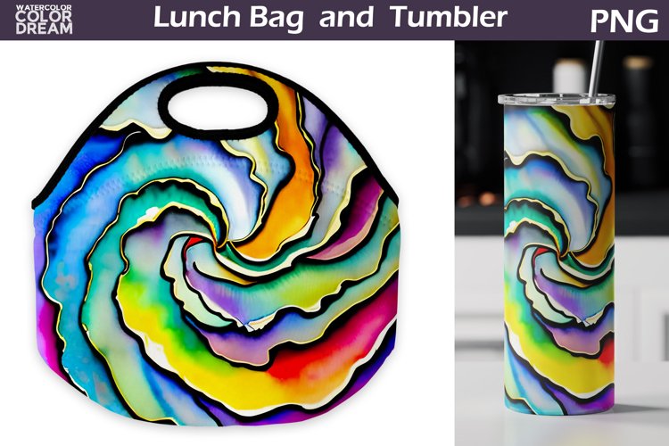 Rainbow Lunch Bag Sublimation | Scales Skinny Tumbler