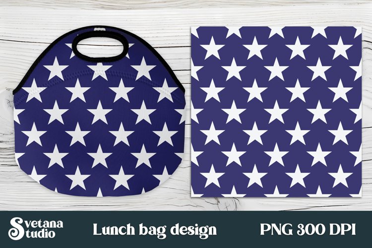 Patriotic lunch bag sublimation | American flag lunch bag