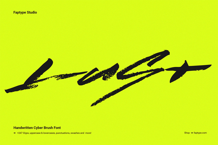 Lust | Handwritten Cyber Brush Font