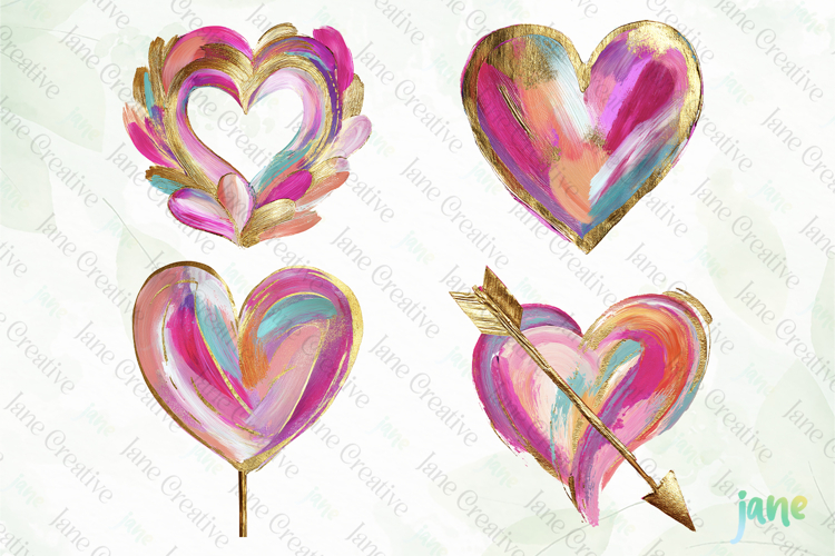 Luxurious Abstract Valentine Cliparts
