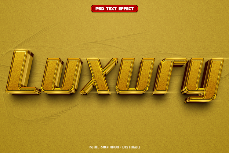 Luxury 3D editable text effect