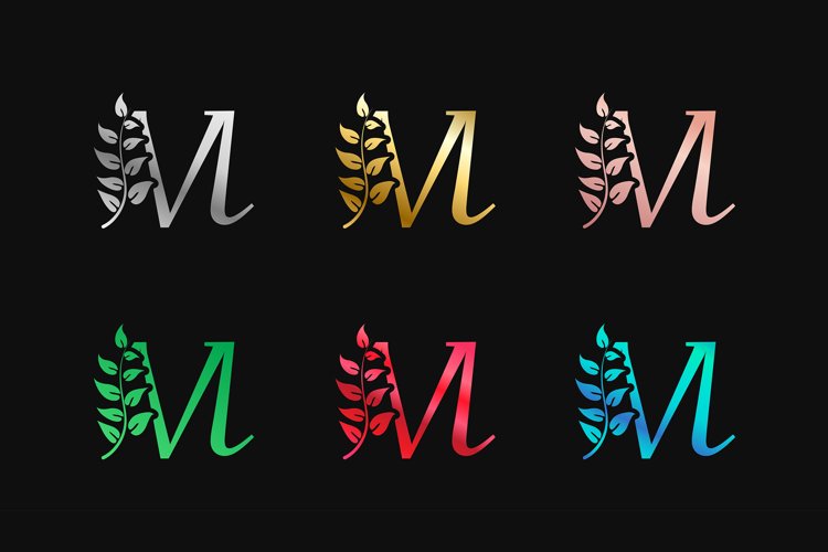 Letter M with multi colors letter mark logos example image 1