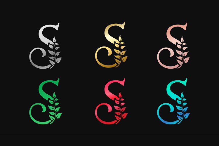 Letter S with multi colors letter mark logos example image 1